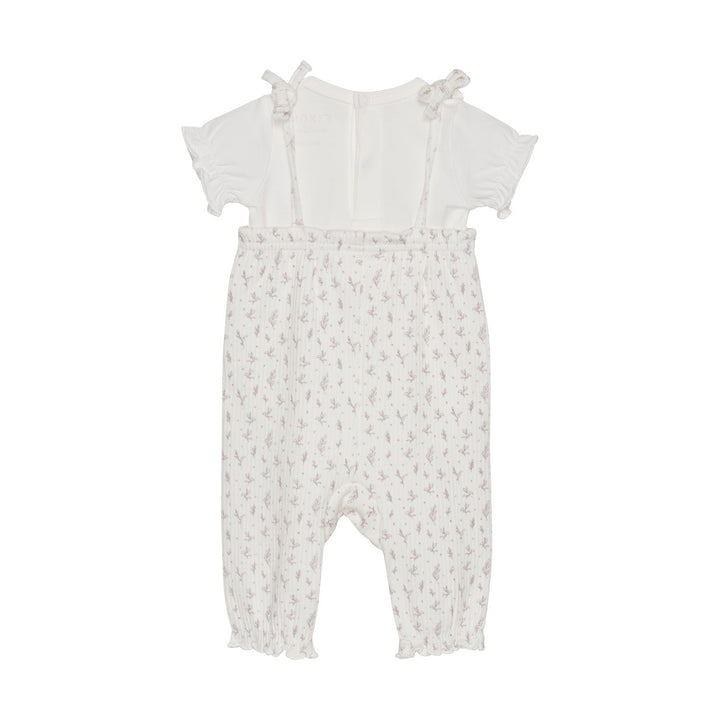 ensemble deux pièces jumper floral mauve cache-couches blanc fixoni