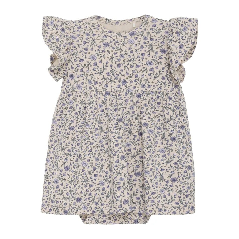 robe caches-couches floral beige lilas Fixoni Mlle et Coco