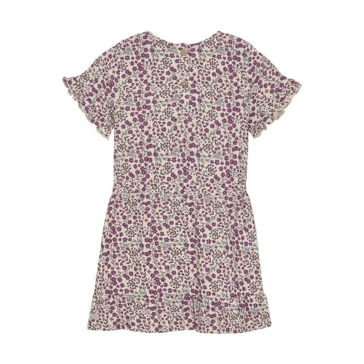 Robe manches courtes - Floral aubergine - Daily Seven Vêtements (échantillons) Daily Seven 