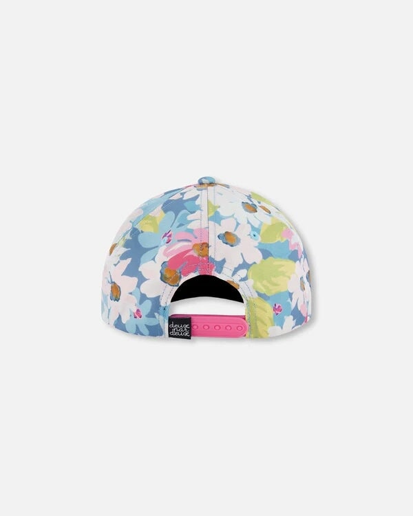 casquette floral blanc rose vert Deux par Deux accessoire