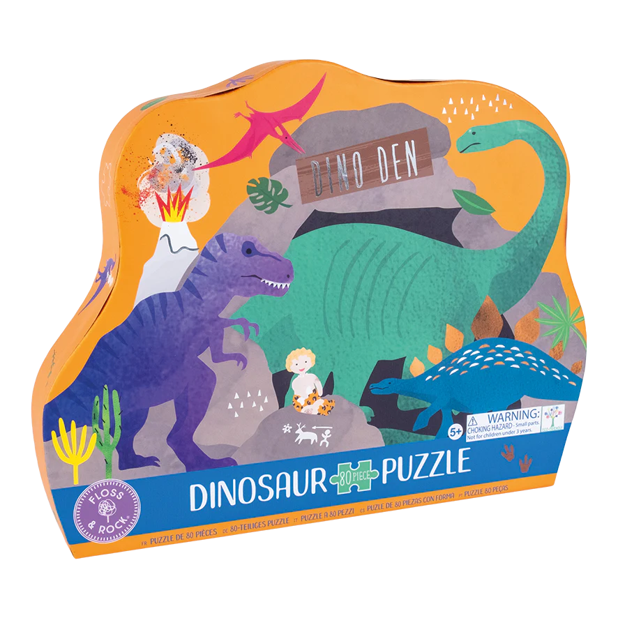 Floss & Rock Dinosaurier Puzzle – 20 Teile, Geformte Box, Ca. 42 Cm Groß, Für Kinder Ab 3