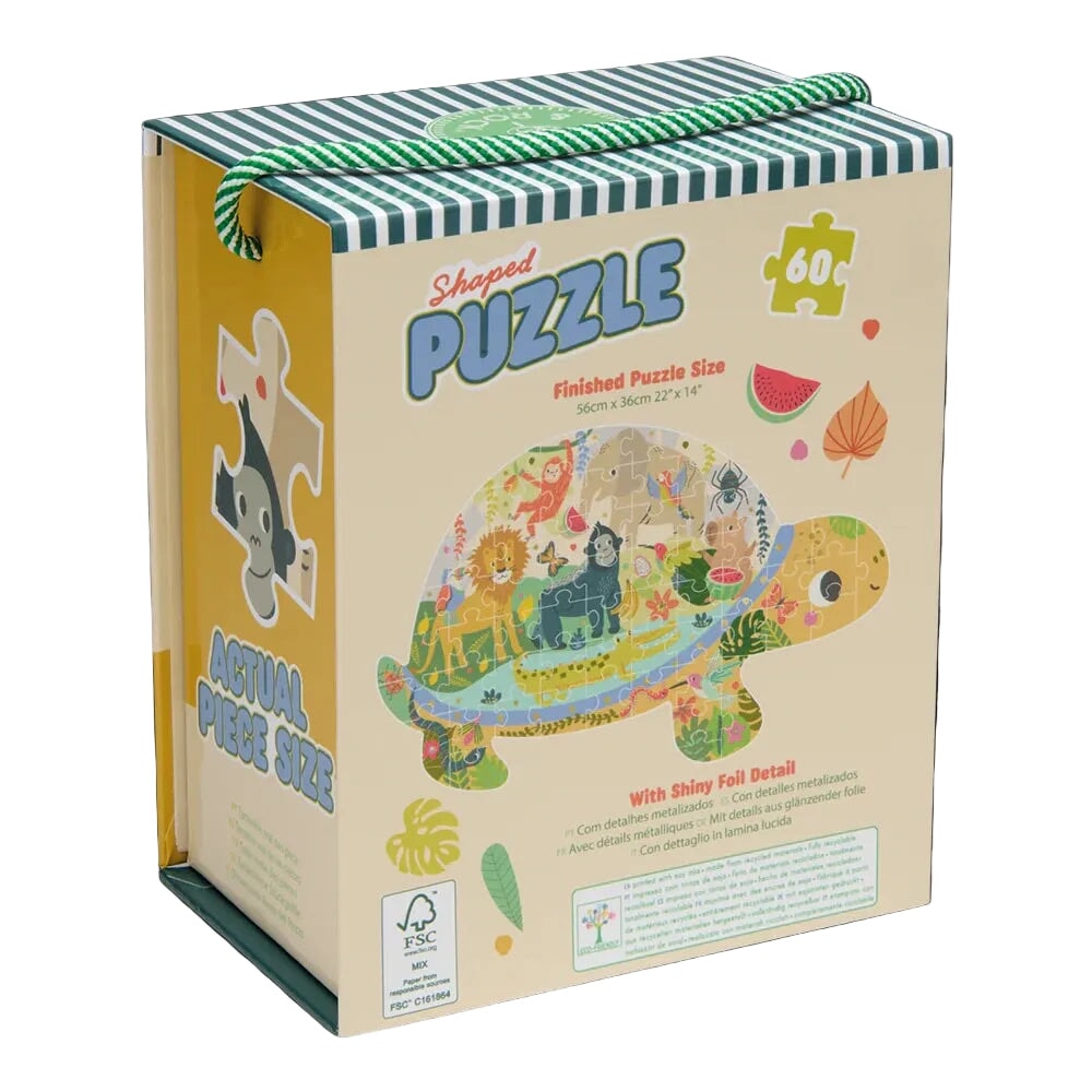 Casse-tête 60 morceaux tortue jungle Floss &amp; Rock Mlle et Coco