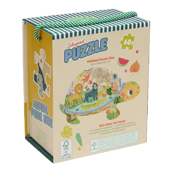 Casse-tête 60 morceaux tortue jungle Floss &amp; Rock Mlle et Coco