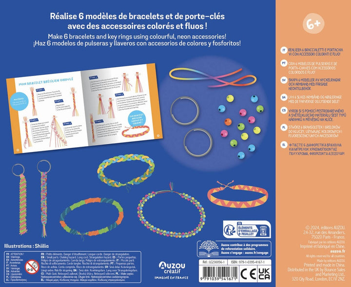 bricolage mes créations fluos bracelet fil macramé scoobidou brésilien