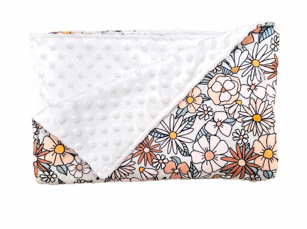 fleurs rétro sur fond sauge doudou oops compagnie québécoise