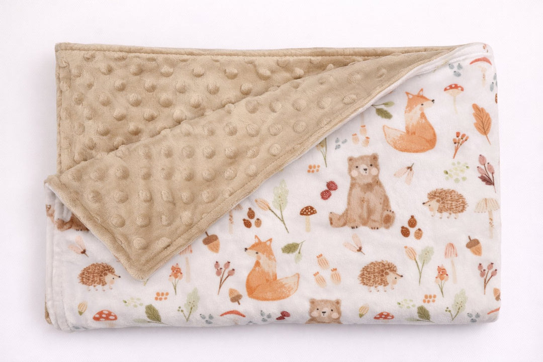 Minky Blanket - Forest Animals - Mlle and Coco