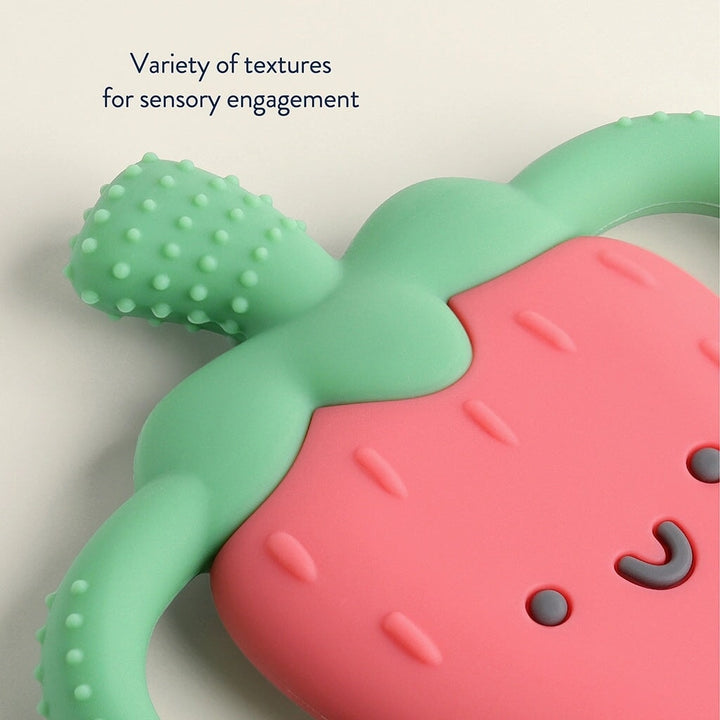 jouet silicone dentition poussé dentaire Itzy ritzy fraise