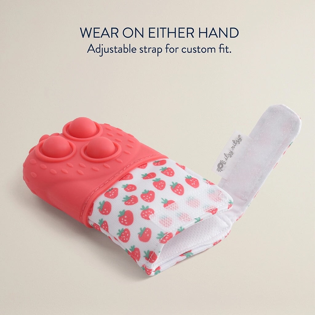 mitaine dentition pop it fraises Itzy Ritzy Mlle et Coco