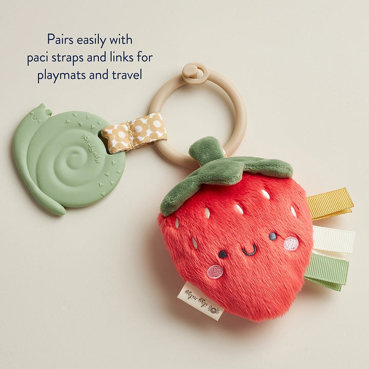 petit escargot dentition peluche fraise éveil sensoriel itzy ritzy