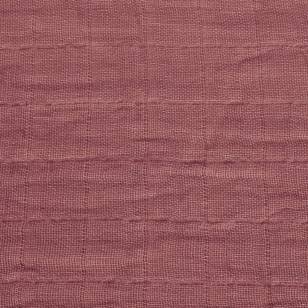 Couverture mousseline coton framboise Perlimpinpin Mlle et Coco