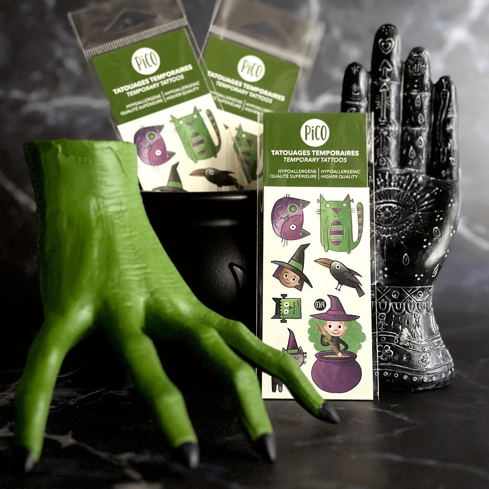 tatouage halloween frankenchat sorcière pico Mlle et Coco