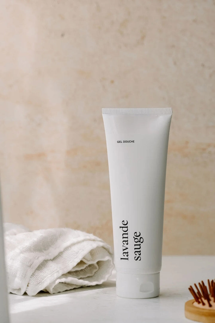 Gel douche Lavande sauge Marée chandelles compagnie québécoise