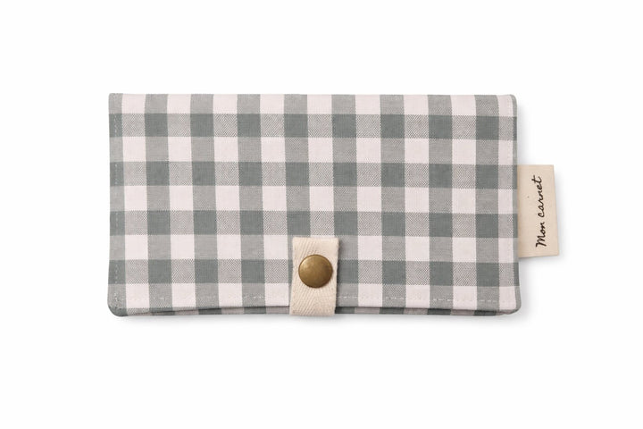 Carnet de santé / passeport - Sauge &amp; co Accessoires parents Sauge &amp; co Gingham sauge 
