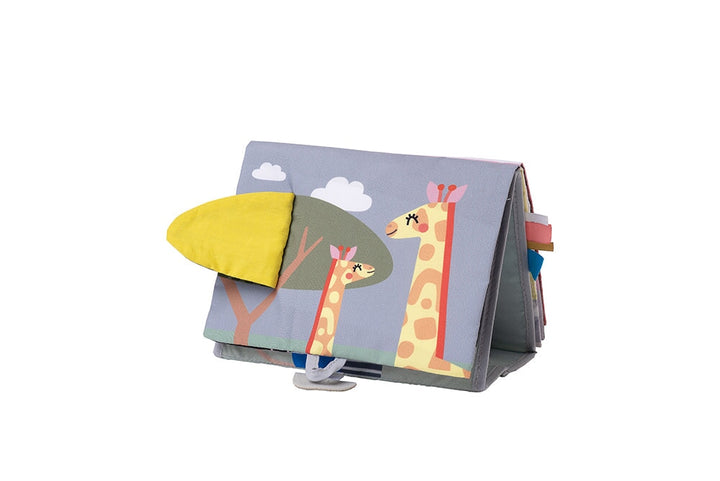 livre chevalet Savane Taf toys apprentissage développement lion girafe tortue
