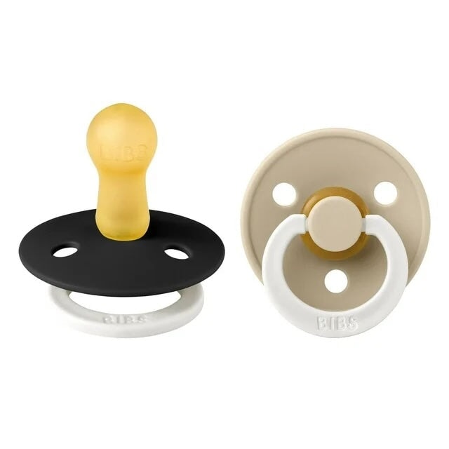 Suce pacifier (paquet de 2) - Noir et vanille phosphorescent - Bibs Accessoires bébés Bibs 