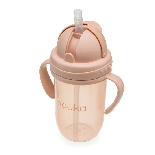Gobelet avec paille sans fuites soft blush Noüka Mlle et Coco