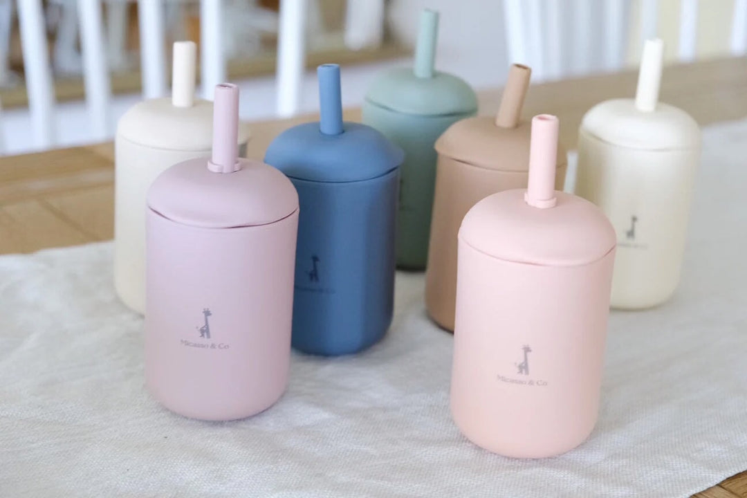 gobelet silicone paille et bec Micasso accessoire cuisine bébé