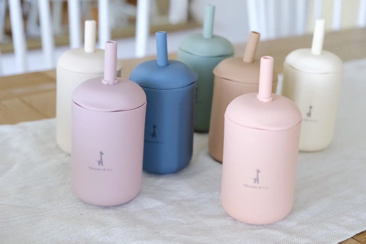 gobelet silicone paille et bec Micasso accessoire cuisine bébé