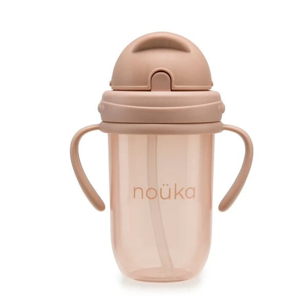 Gobelet avec paille sans fuites soft blush Noüka Mlle et Coco