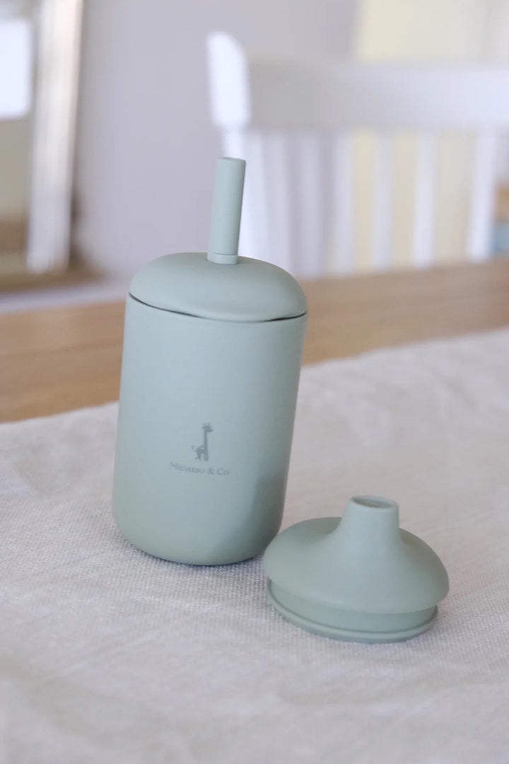 gobelet silicone paille et bec Micasso accessoire cuisine bébé