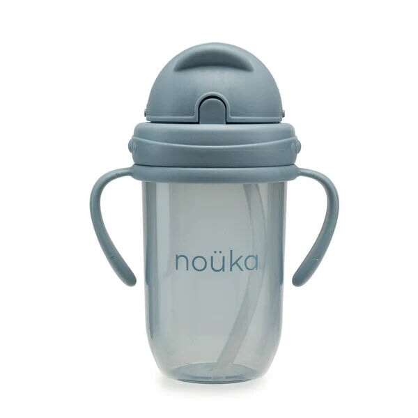 Tasse lestée anti-fuite avec paille Bleu wave Noüka Mlle et Coco