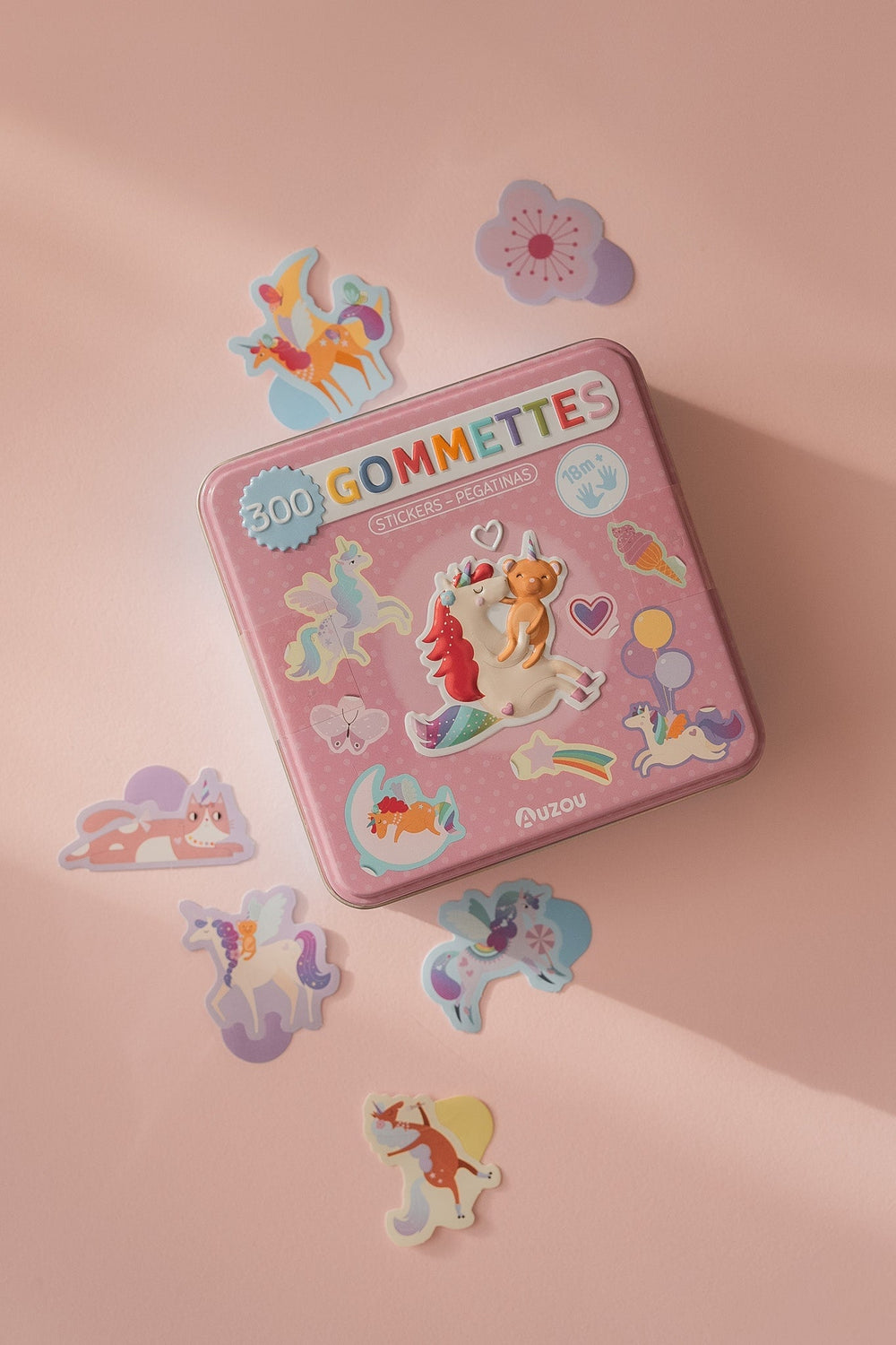 Ma boîte en métal de 300 gommettes -Les Licornes - Auzou éditions Jouet/jeux Auzou éditions 