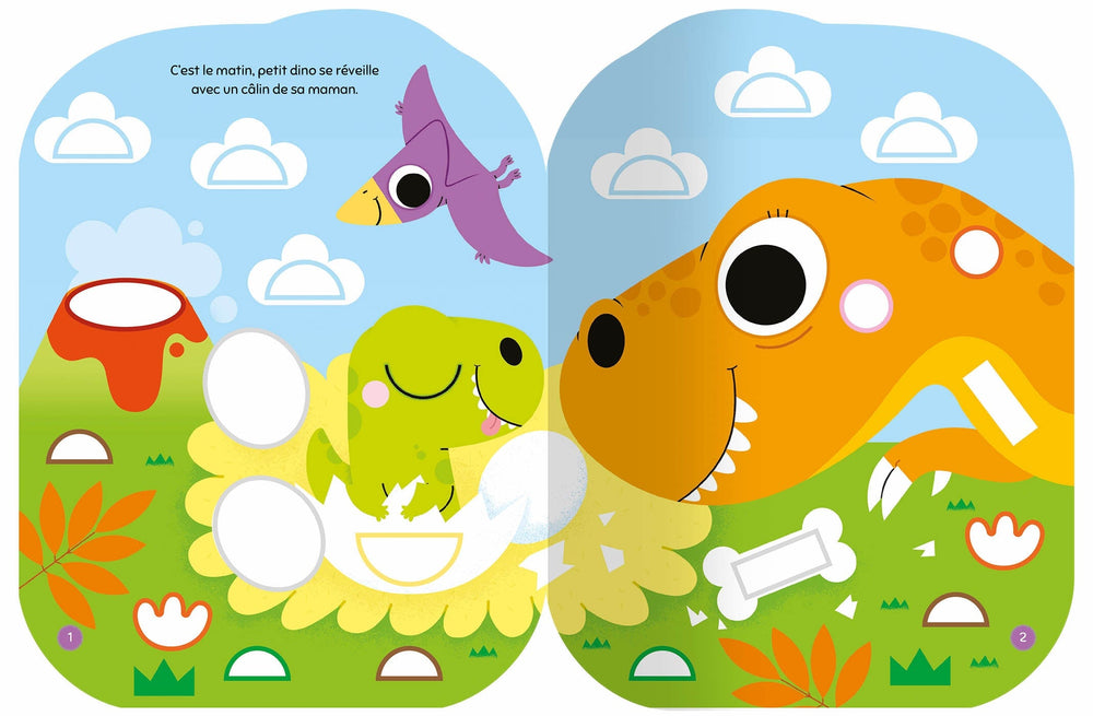 Gommettes formes L'aventure de petit dinosaure Auzou éditions Mlle et Coco