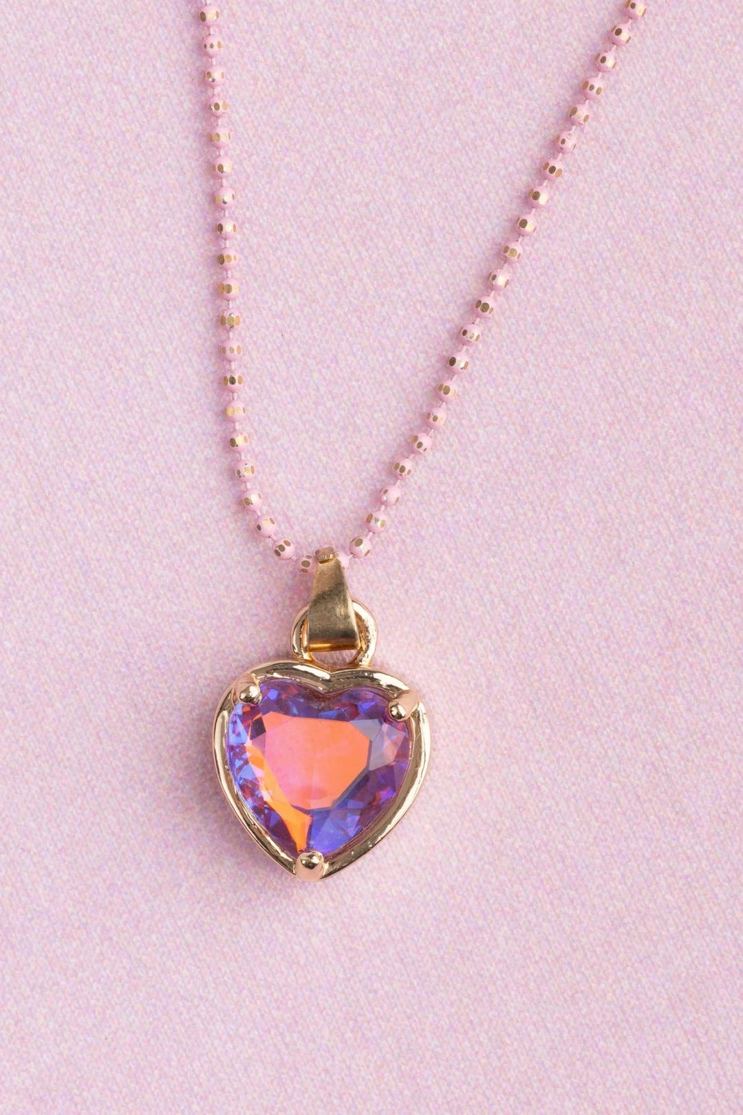 Collier Coeur mauve Great Pretenders Mlle et Coco