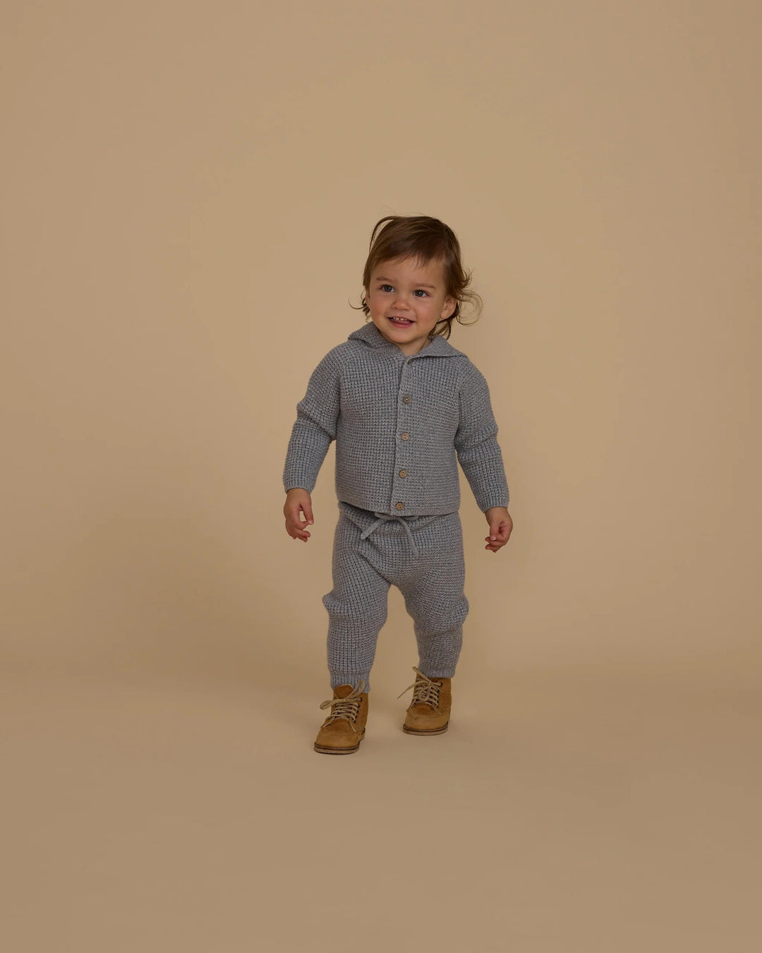 veste cardigan capuchon tricot gris Rylee+Cru Mlle et Coco