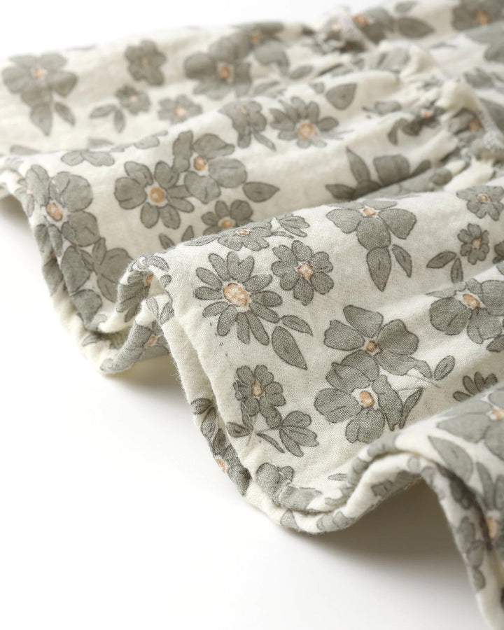 Robe et culotte assortie  Crème floral gris Quincy Mae