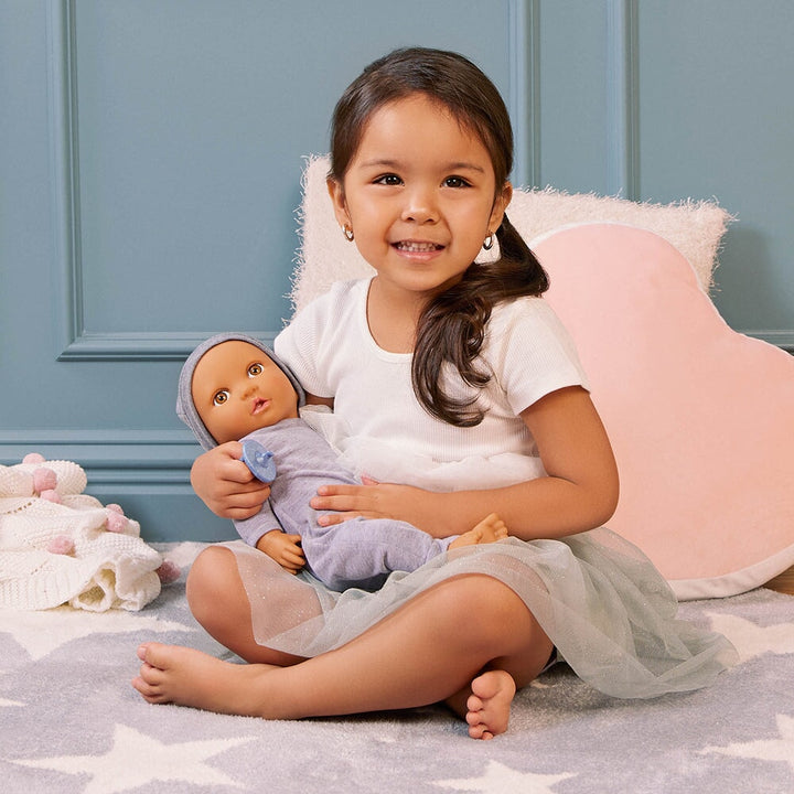 Lullababy poupée combinaison gris chapeau Mlle et Coco