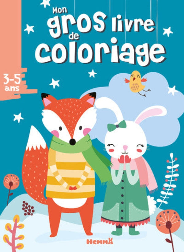 Mon gros livre de coloriage renard Hemma Mlle et Coco
