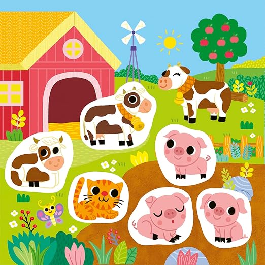 Autocollants épais À la ferme Gründ Québec Mlle et Coco