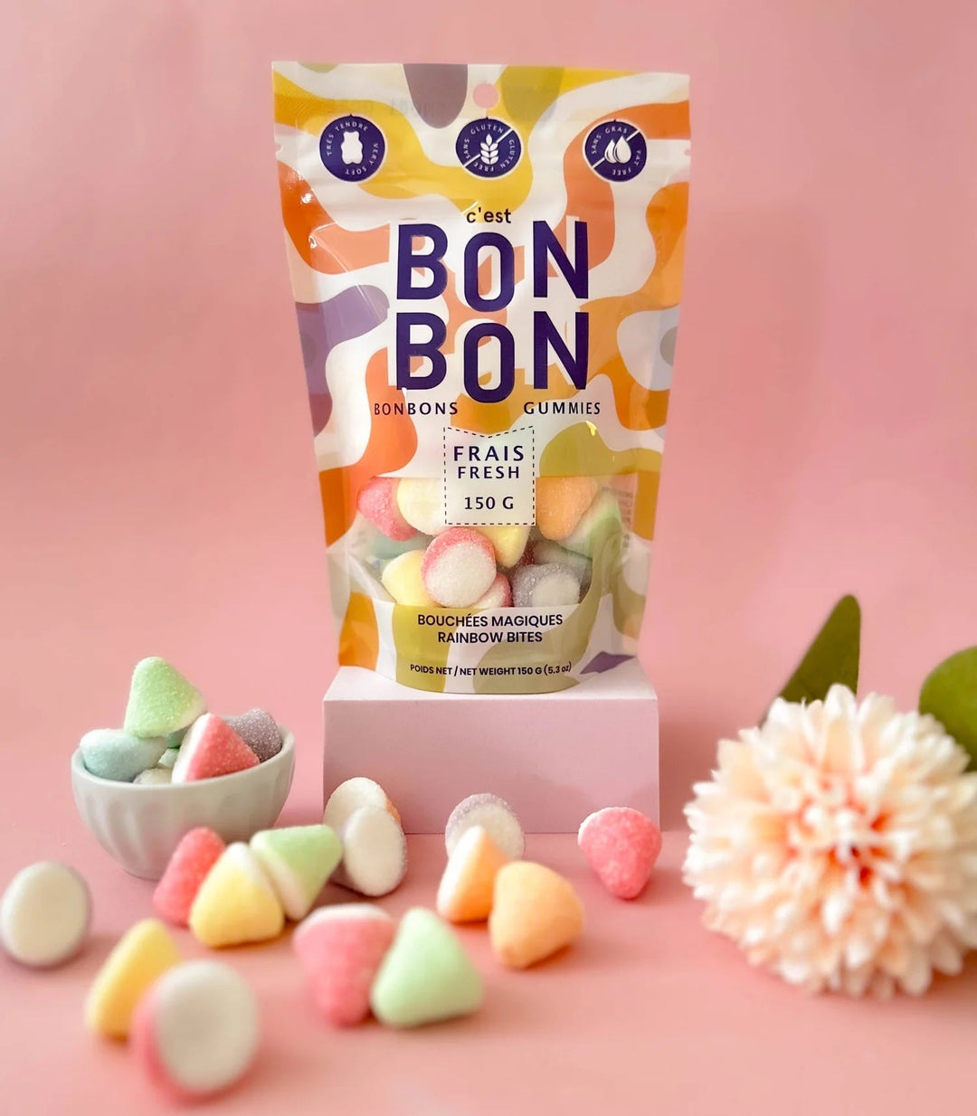 La boite à bonbon gummies bouchées magiques sans gluten
