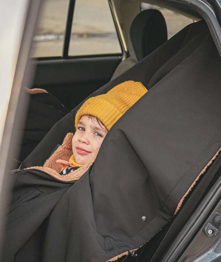 Housse-Poncho 3 en 1 pour bébé et enfant 6 ans et + Noir Gustine Mlle et Coco