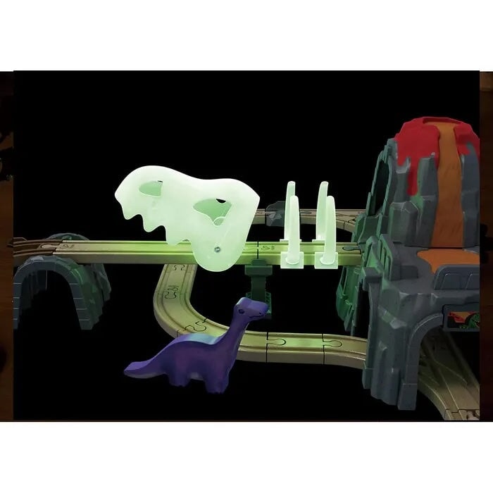 Ensemble train dino en bois Hape Mlle et Coco