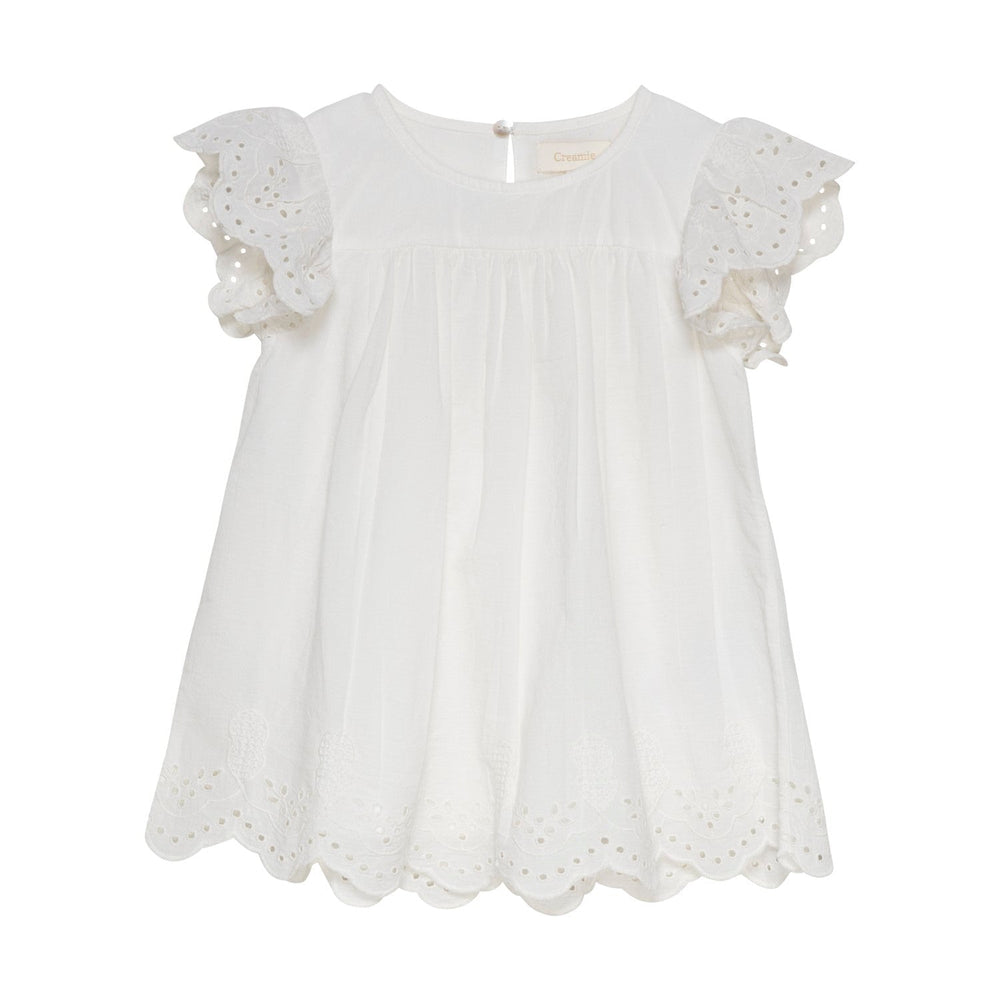 blouse blanche coupe ample à dentelle vêtement fille Creamie