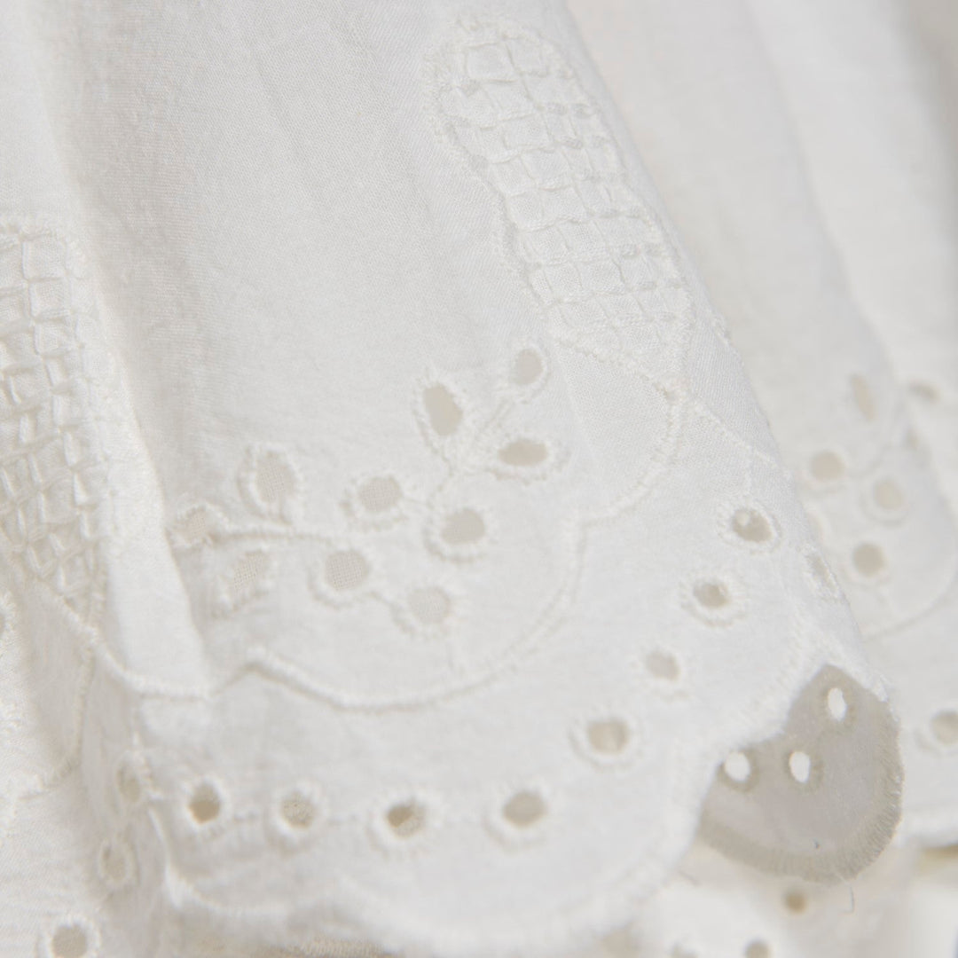 blouse blanche coupe ample à dentelle vêtement fille Creamie