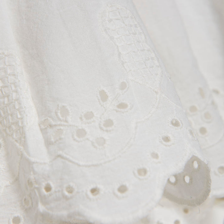 blouse blanche coupe ample à dentelle vêtement fille Creamie