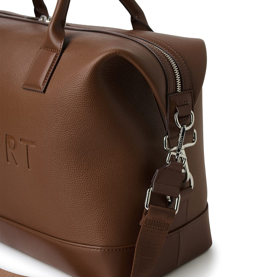 Sac de voyage cuir vegan Mae Hezelnut Lambert
