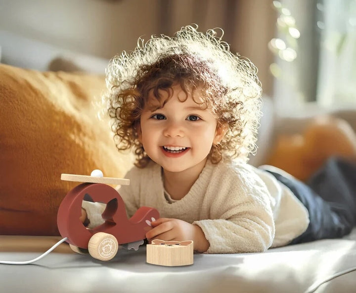 Jeux à tirer Hélicoptère renard Speedy Monkey Mlle et Coco