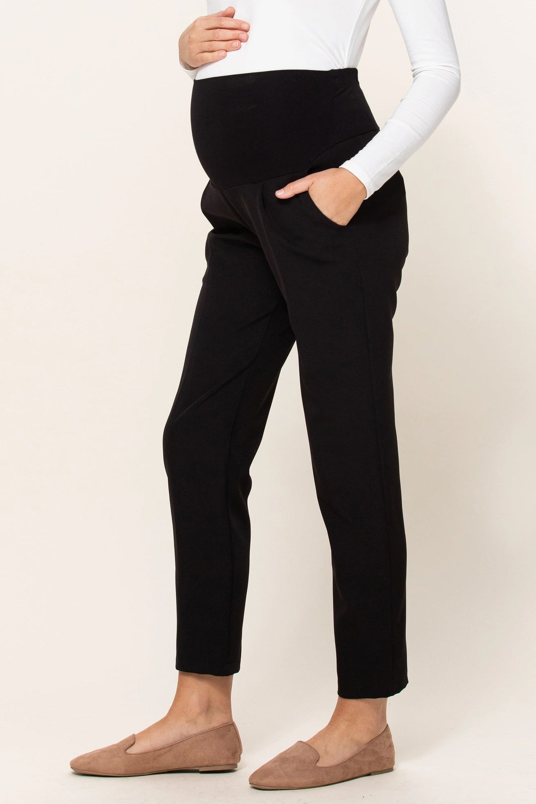 pantalon jambe fuselé maternité noir Hello Miz Mlle Coco