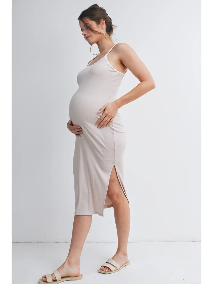 robe midi maternité taupe Hello Miz Mlle et Coco