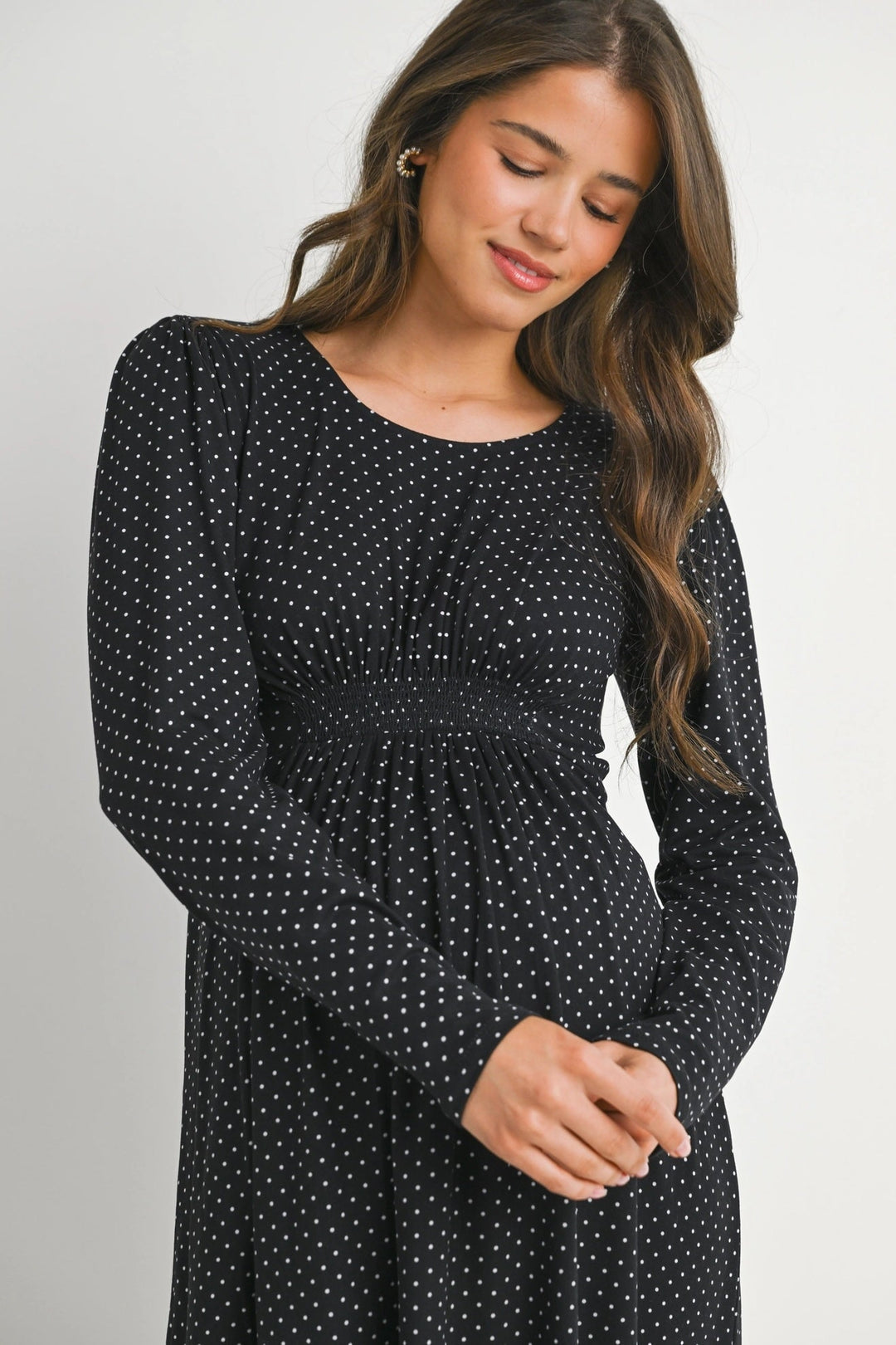 Robe maternité  Pois noir et blanc Hello Miz Mlle et Coco