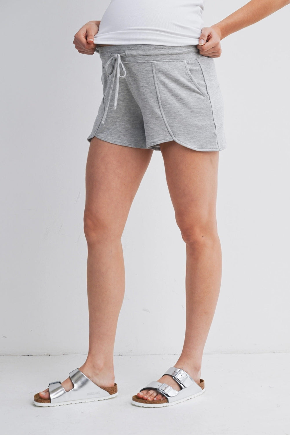 short de détente gris maternité Hello Miz Mlle et Coco