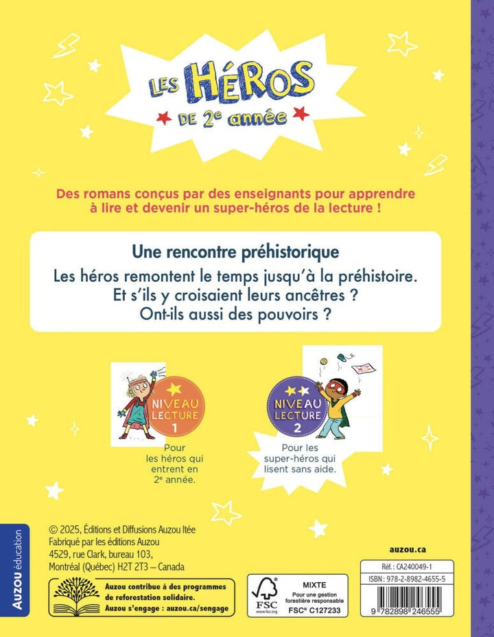 Collection héros de la 2e année: une rencontre préhistorique de Auzou. Aprentissage de a lecture