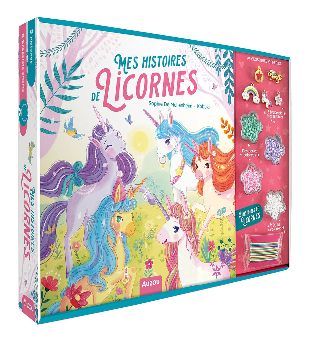 Coffert Bricolage et livre Mes histoires de licornes Auzou Éditions Mlle et Coco
