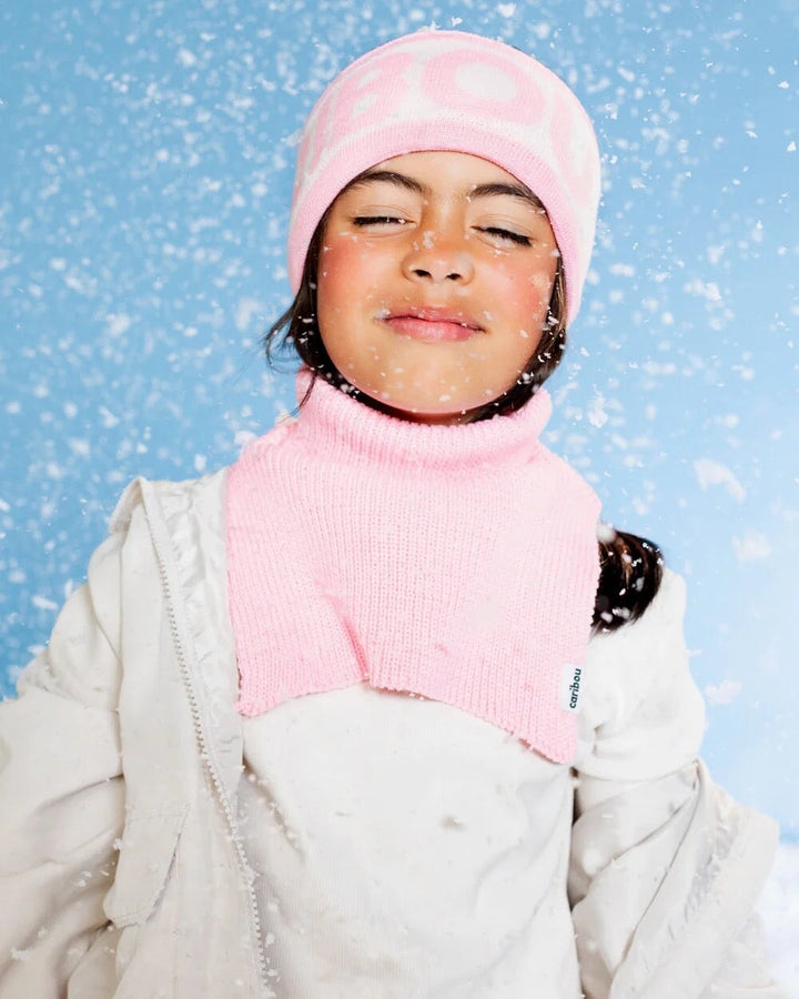 Caribou cache-cou hiver rose accessoire Mlle et Coco