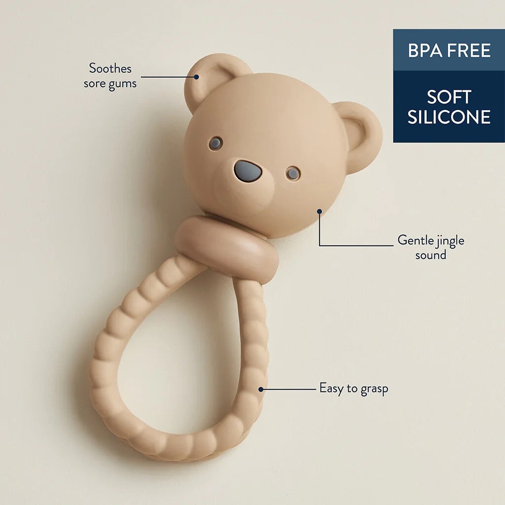 Hochet de dentition en silicone Ourson Itzy Ritzy