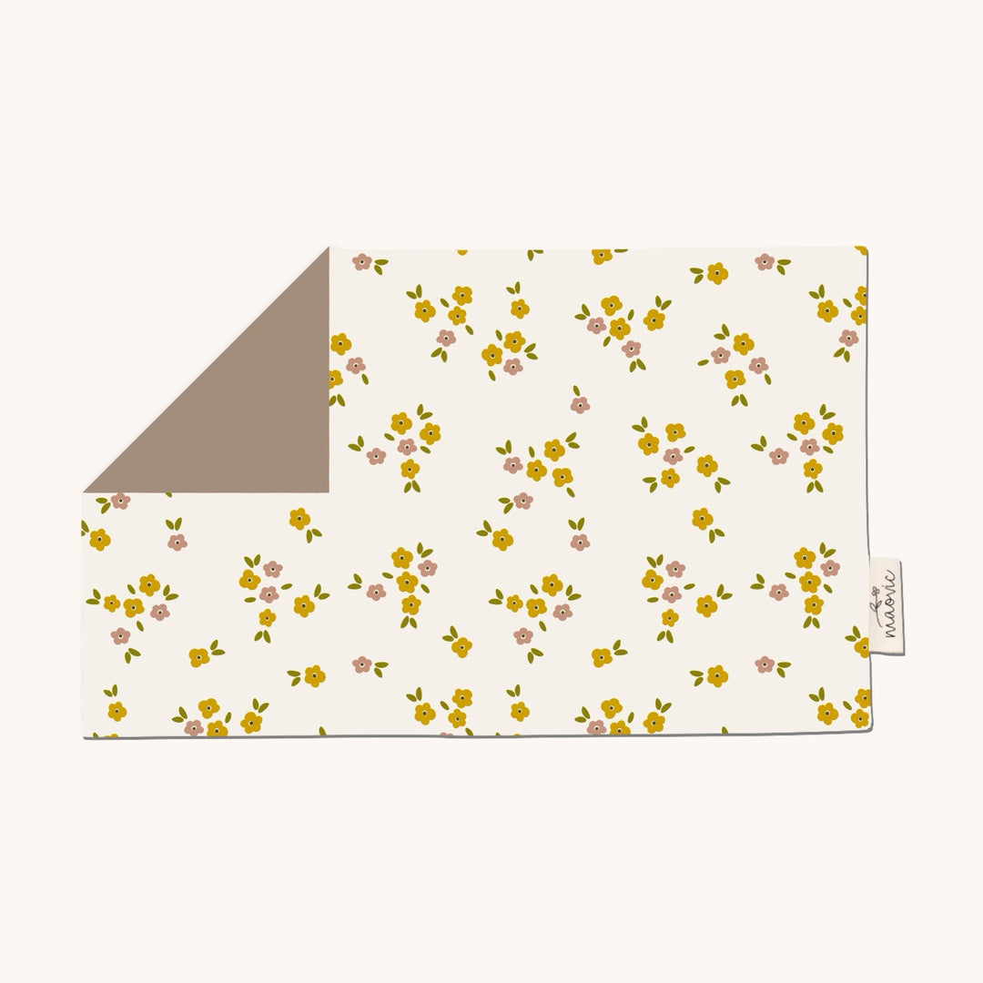 Housse d'oreiller petites fleurs jaunes Maovic Mlle et Coco
